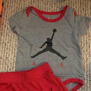Jordan onsie with matching shorts